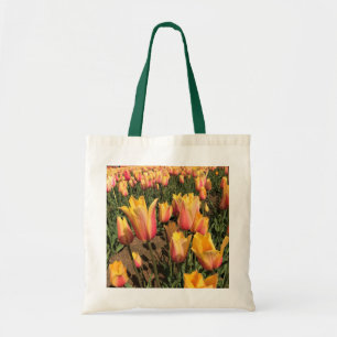 Rosa und gelbe Tulpen Tragetasche