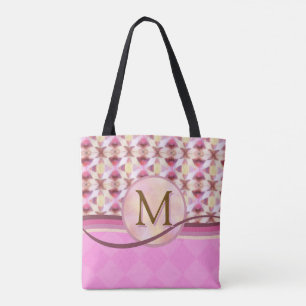 rosa und gelbe Verbindungssterne Tasche