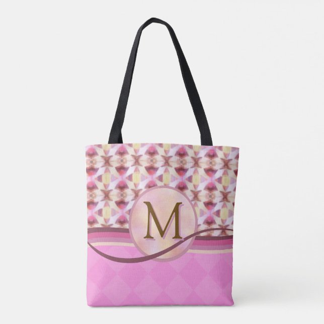 rosa und gelbe Verbindungssterne Tasche (Rückseite)