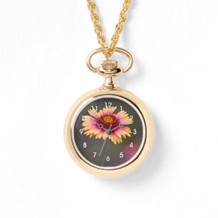 Rosa und Gelbe Wüste Armbanduhr