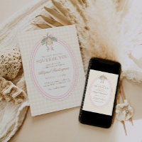Rosa und gelbe Zitronen-Baby-Party