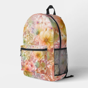 Rosa und gelber Sommerkosmos Abstrakt Bedruckter Rucksack