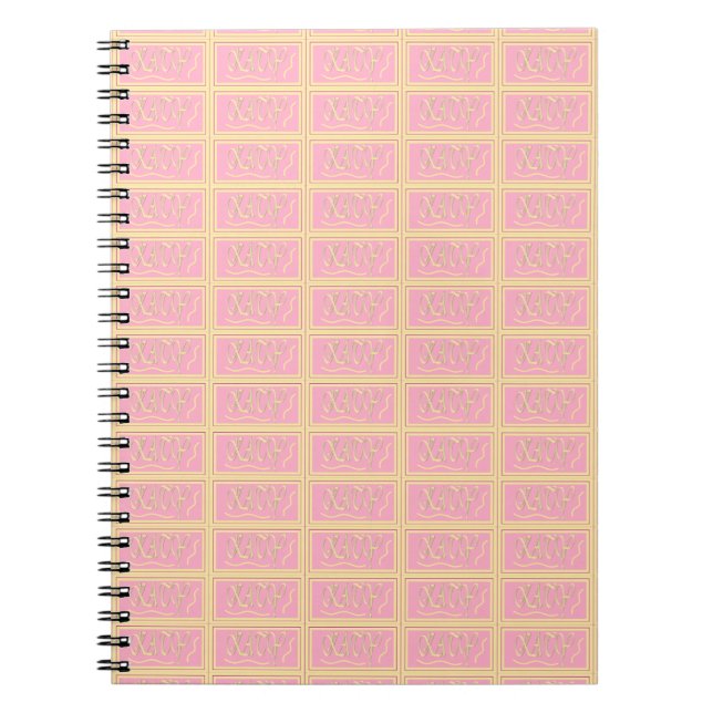 Rosa und glatte Creme Notizblock (Vorderseite)