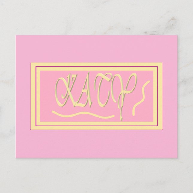 Rosa und glatte Creme Postkarte (Vorderseite)