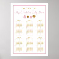 Rosa und Gold Casino Baby Shooting Chart
