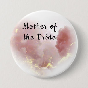 Rosa und Gold Cloud Herz Mutter der Bride Button