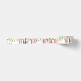 Rosa und Gold Danke, Ribbon Satinband