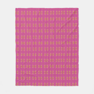Rosa und Gold-Design Fleecedecke