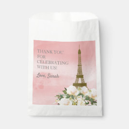 Rosa und Gold Eiffelturm Vielen Dank Geschenktütchen