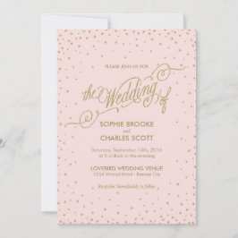 Rosa und Gold Extravagant Stars Einladung Hochzeit