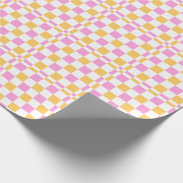 Rosa und Gold geprüft Geschenkpapier