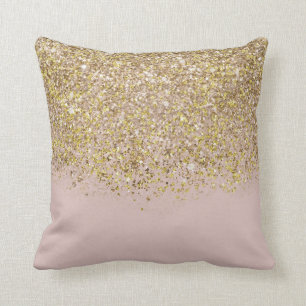 Rosa und Gold glänzende moderne trendige glamourös Kissen