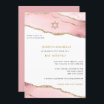 Rosa und Gold Glitzer Agate, Bat Mitzvah Einladung<br><div class="desc">Dieses moderne Design besticht durch einen schönen Rahmen und Ihren eigenen Text. Fügen Sie den Text mithilfe des Vorlagenformulars hinzu. Die erweiterten Editiermenüs,  auf die Sie durch die Option "Weitere Anpassung" zugreifen können,  ermöglichen Ihnen,  die Schriftart,  Farben und Layout zu ändern.</div>