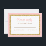 Rosa und Gold Glitzer Bat Mitzvah Antwort<br><div class="desc">Diese trendige Einsteckkarte weist eine fette Schrift auf der Vorderseite auf,  die in goldfarbenem Glitzer und Weiß gehalten ist und einen soliden Hintergrund hat. Fügen Sie den Text mithilfe des Vorlagenformulars hinzu. Ändern Sie den Schriftart,  das Layout und die Farben mithilfe der Funktion Anpassen.</div>