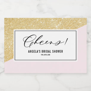 Rosa und Gold Glitzer Cheers Brautparty