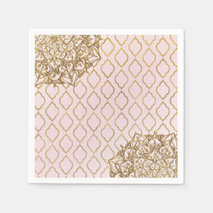 Rosa und Gold Hochzeit im Stil der marokkanischen Serviette