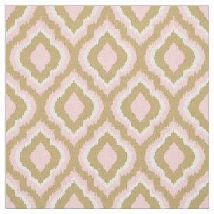 Rosa und Gold Ikat Marokkanisch Stoff