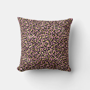 Rosa und Gold Leopardenprint Kissen