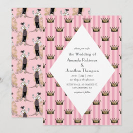 Rosa und Gold Paris Art Deco Einladung