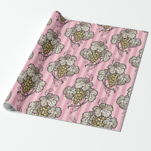 Rosa und Gold Paris Folie Wein Thema Geschenkpapier