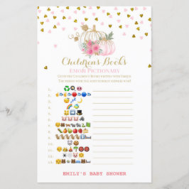 Rosa und Gold Pumpkin Baby Duschgame