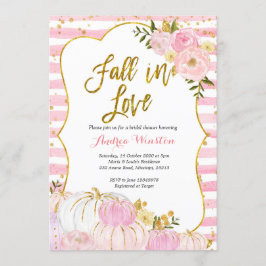Rosa und Gold Pumpkin Bridal Dusche Einladung