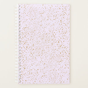Rosa und Gold Sprenkel-Notizbuch Planer