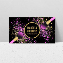 Rosa und goldblütige Konfetti Makeup Artist
