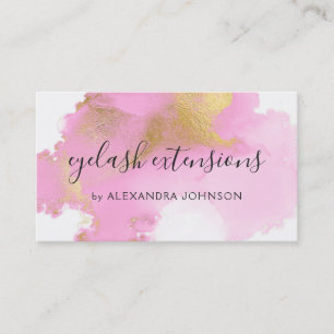 Rosa und goldene Foil Wash Girl Visitenkarte