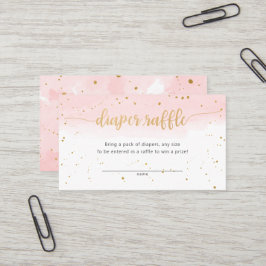 Rosa und goldene Gewinnfarben-Girl-Gewinnspiel Visitenkarte