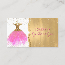 Rosa und goldene Glitterie Seamstress Business Car Visitenkarte