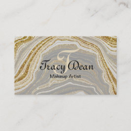 Rosa und goldene Imitate Glitzer Visitenkarte