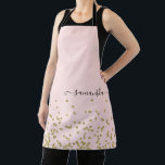 Rosa und goldener Glitzer Schürze<br><div class="desc">Diese Schürze wurde für die Koordination mit unserer Hochzeitskollektion in Rosa und Gold Glitzer konzipiert und weist einen goldenen Glitzer-Rahmen auf rosa Hintergrund auf. Für eine weiter gehende Anpassung dieses Designs klicken Sie bitte auf den "CUSTOMIZE"-Button oben. Bitte beachten Sie, dass Glitzer als Druckeffekt und nicht als Glitzer gedruckt ist....</div>