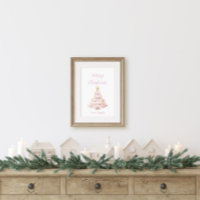 Rosa und Goldener Weihnachtsbaum