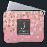 Rosa und goldfarbene Foil Confetti Elegantes Monog Laptopschutzhülle<br><div class="desc">Rosa und Imitate Gold Foil Confetti Elegant Monogram Case. Dieser Fall kann so angepasst werden,  dass er Ihren ursprünglichen und vollständigen Namen enthält.</div>