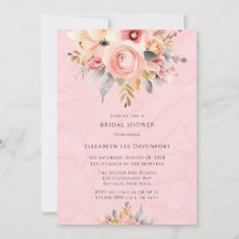 Rosa und goldfarbenes Florals-Brautparty