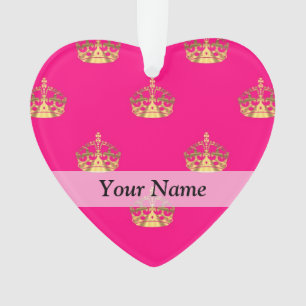 Rosa- und Goldkronenmuster Ornament