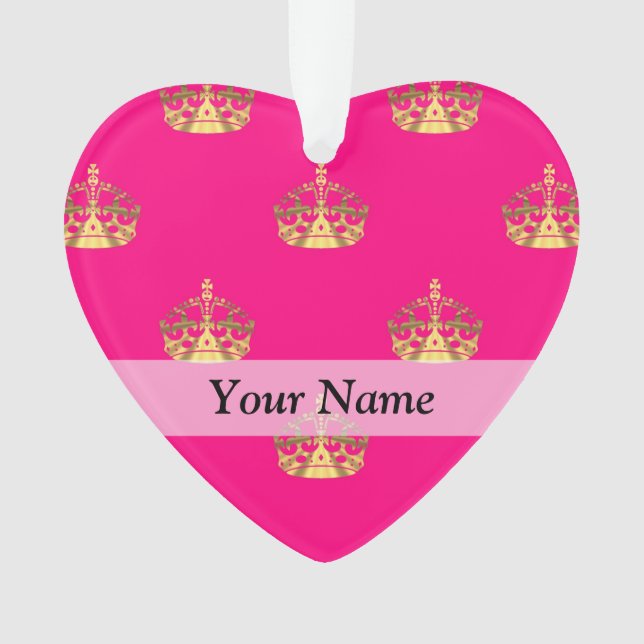 Rosa- und Goldkronenmuster Ornament (Vorderseite)