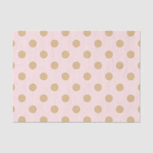 Rosa und GoldTupfen-Muster Seidenpapier