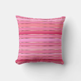 Rosa-und Goldzuckerwatte-Rosa-Streifen Kissen