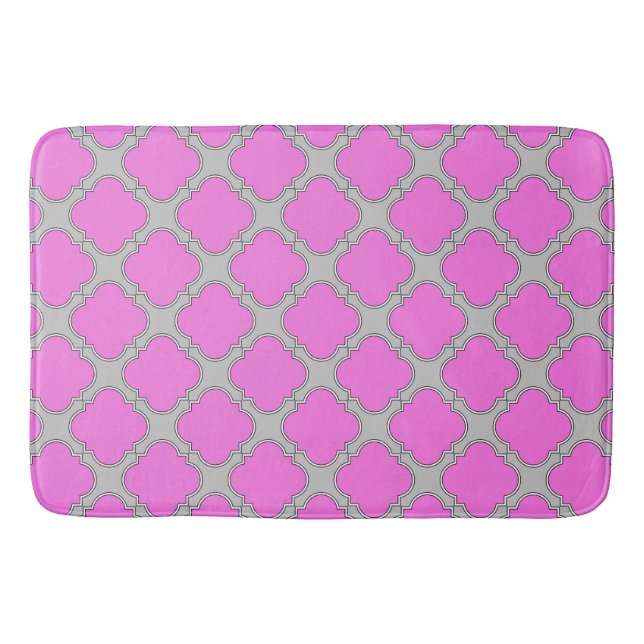Rosa und grau aus Quatrefolie Badematte (Vorderseite)