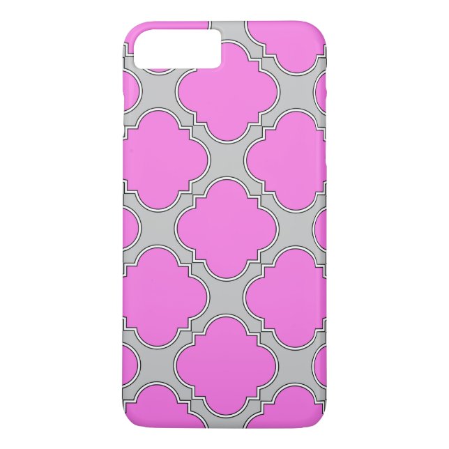 Rosa und grau aus Quatrefolie Case-Mate iPhone Hülle (Rückseite)