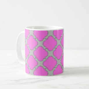 Rosa und grau aus Quatrefolie Kaffeetasse