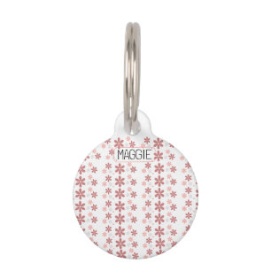 Rosa und Grau Daisy Floral Haustiermarke