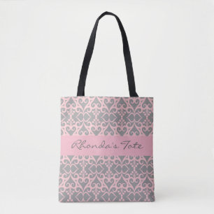 Rosa und Grau Elegant Tasche