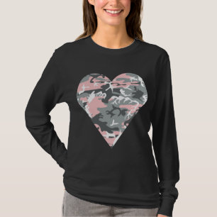 Rosa und Grau Tarnmuster, Militär, Armee T-Shirt