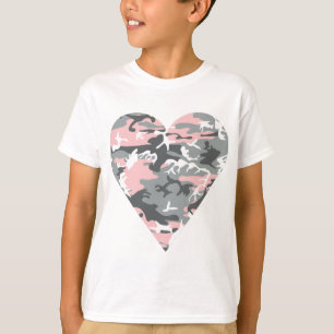 Rosa und Grau Tarnmuster, Militär, Armee T-Shirt
