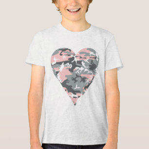 Rosa und Grau Tarnmuster, Militär, Armee Tri-Blend Shirt