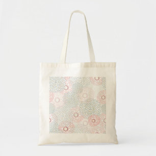 Rosa und graue Blume Burst Design Tragetasche