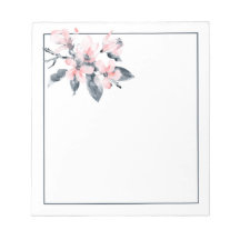 Rosa und graue Blume Klasse Wasserfarbe